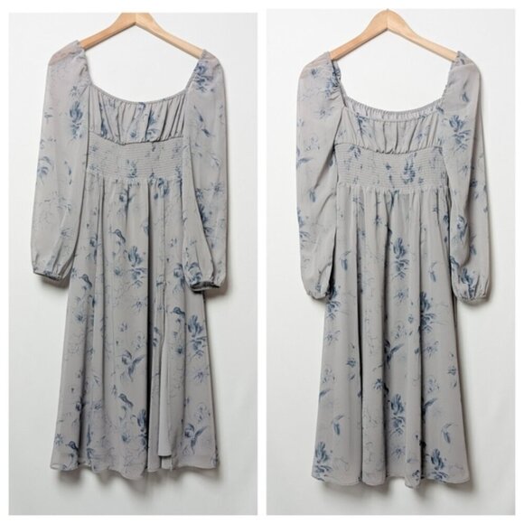 NWT Wilfred Bella Slit Dress Midi Floral ARITZIA XS - Picture 6 of 12